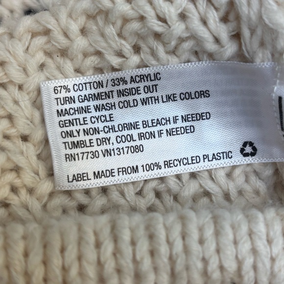 Universal Thread Cream Cable Knit Sweater Vest Poncho, Sleeveless, Size Medium ✨ - Picture 7 of 8